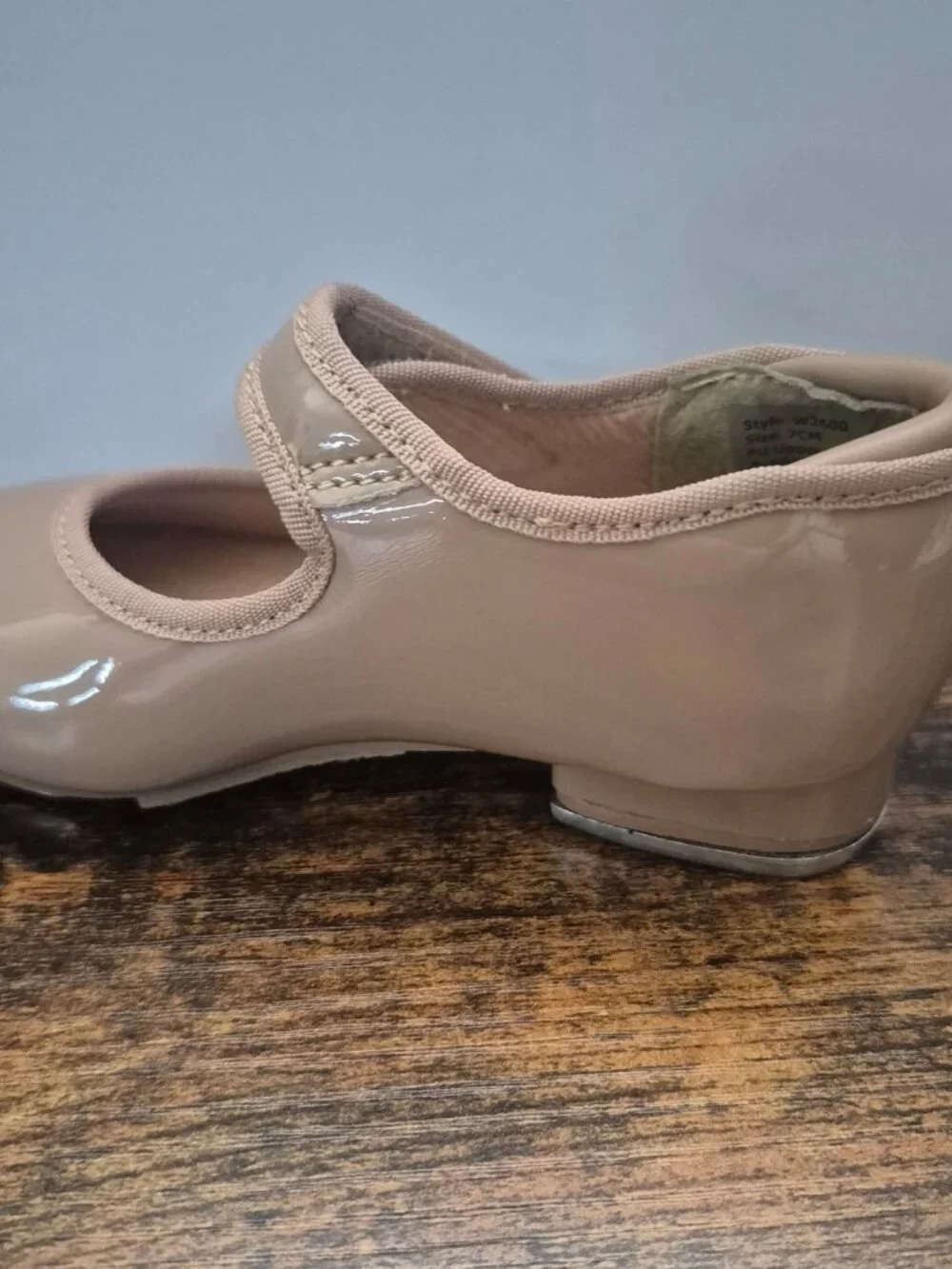 Tap Shoe Weissman Beginner Hook & Loop W2600 Child Girl 7CM Caramel beige brown